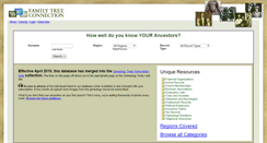 Desktop Screenshot of familytreeconnection.com